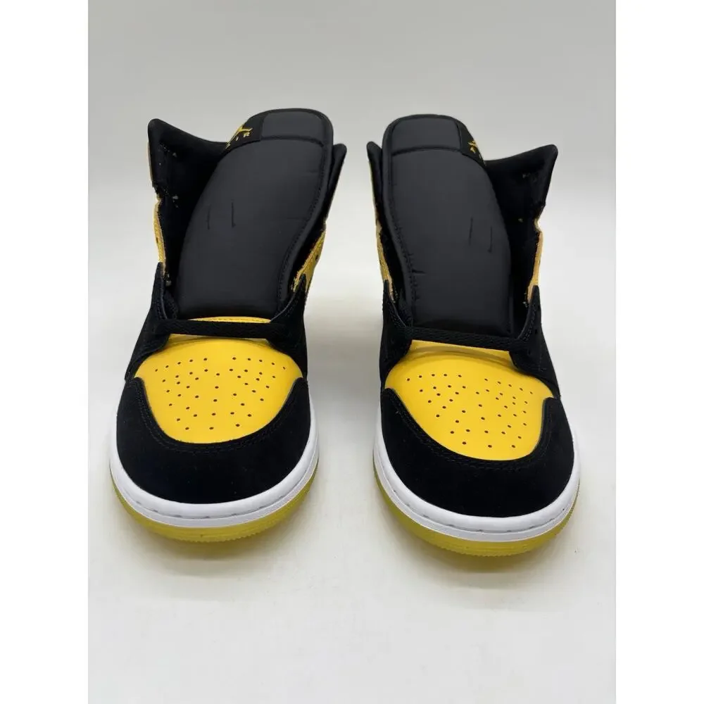 Mens Size 11 Air Jordan 1 Mid SE Blk/Maize/Wht Basketball Shoes HJ6654 071 NEW